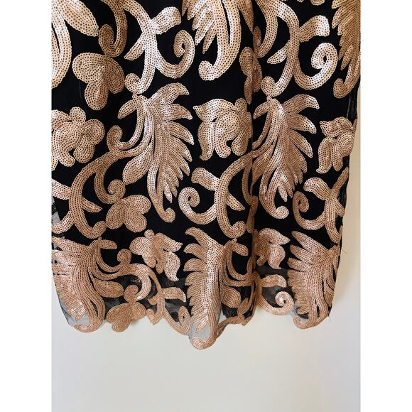 Molly Bracken New Gold Sequin Mini Cocktail Dress, Small - Picture 4 of 9